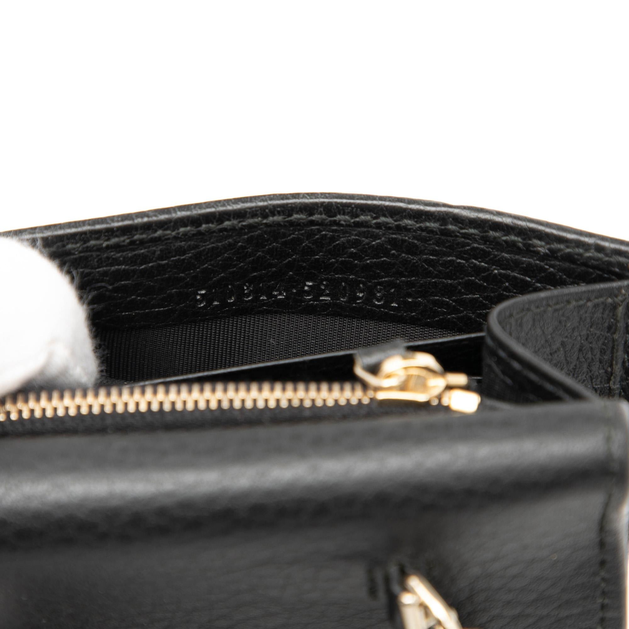 Gucci Dollar Calfskin Interlocking G Wallet on Chain
