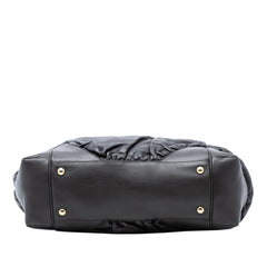 Gucci Embossed Leather Horsebit Full Moon Tote
