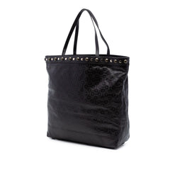 Gucci Embossed Studded Leather Horsebit Tote