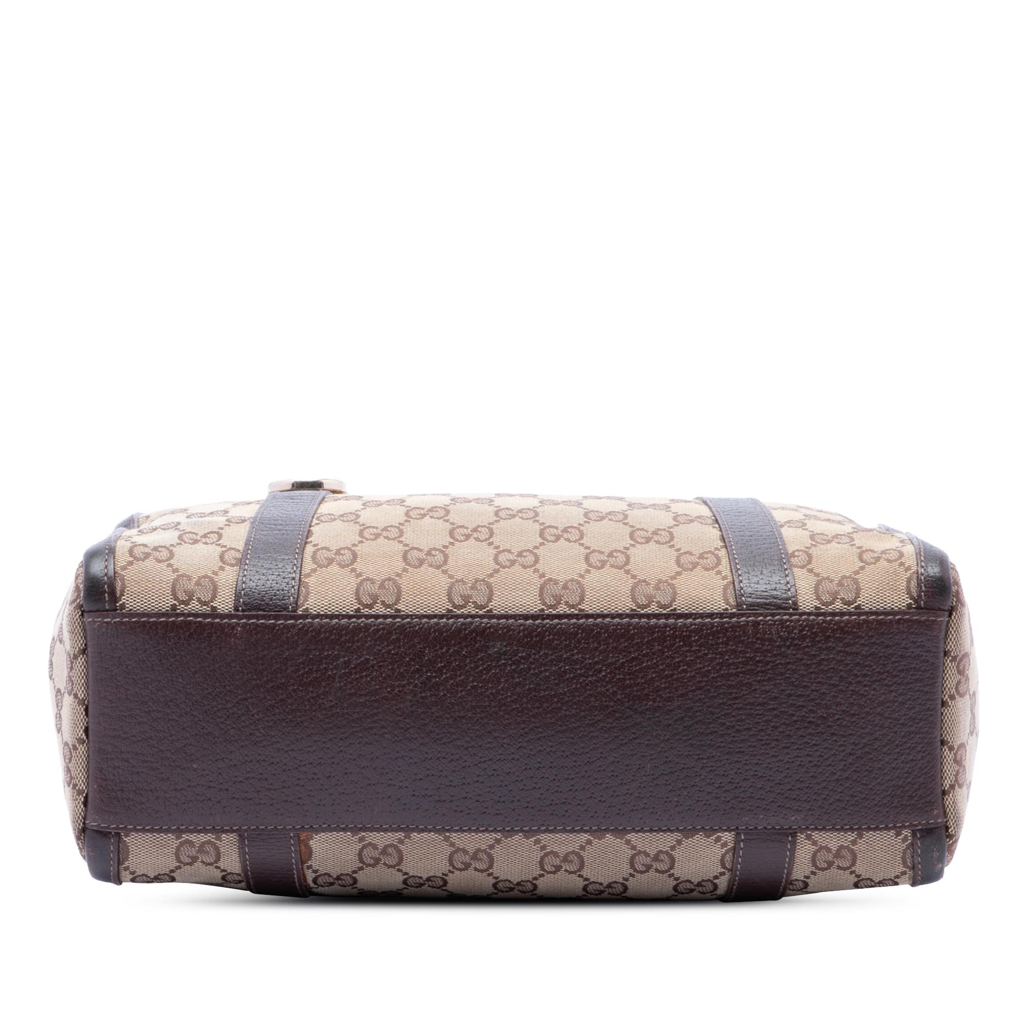 Gucci GG Canvas Abbey D Ring Boston Bag