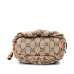 Gucci GG Canvas Bamboo Clutch