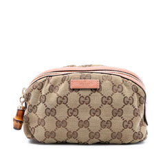 Gucci GG Canvas Bamboo Clutch