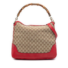 Gucci GG Canvas Bamboo Diana Satchel