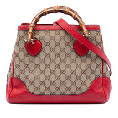 Gucci GG Canvas Bamboo Diana Top Handle Tote