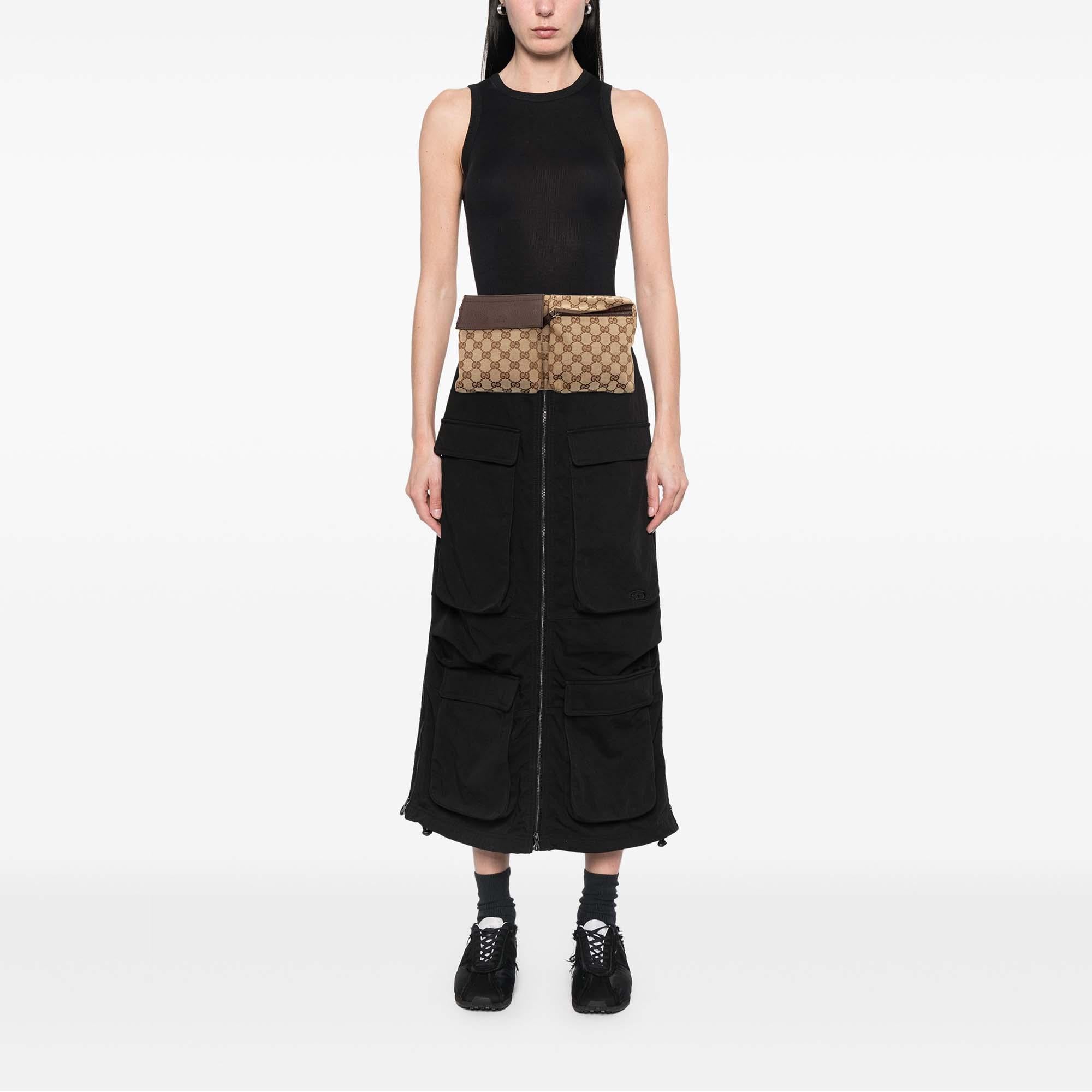 Gucci GG Canvas Double Pocket Belt Bag