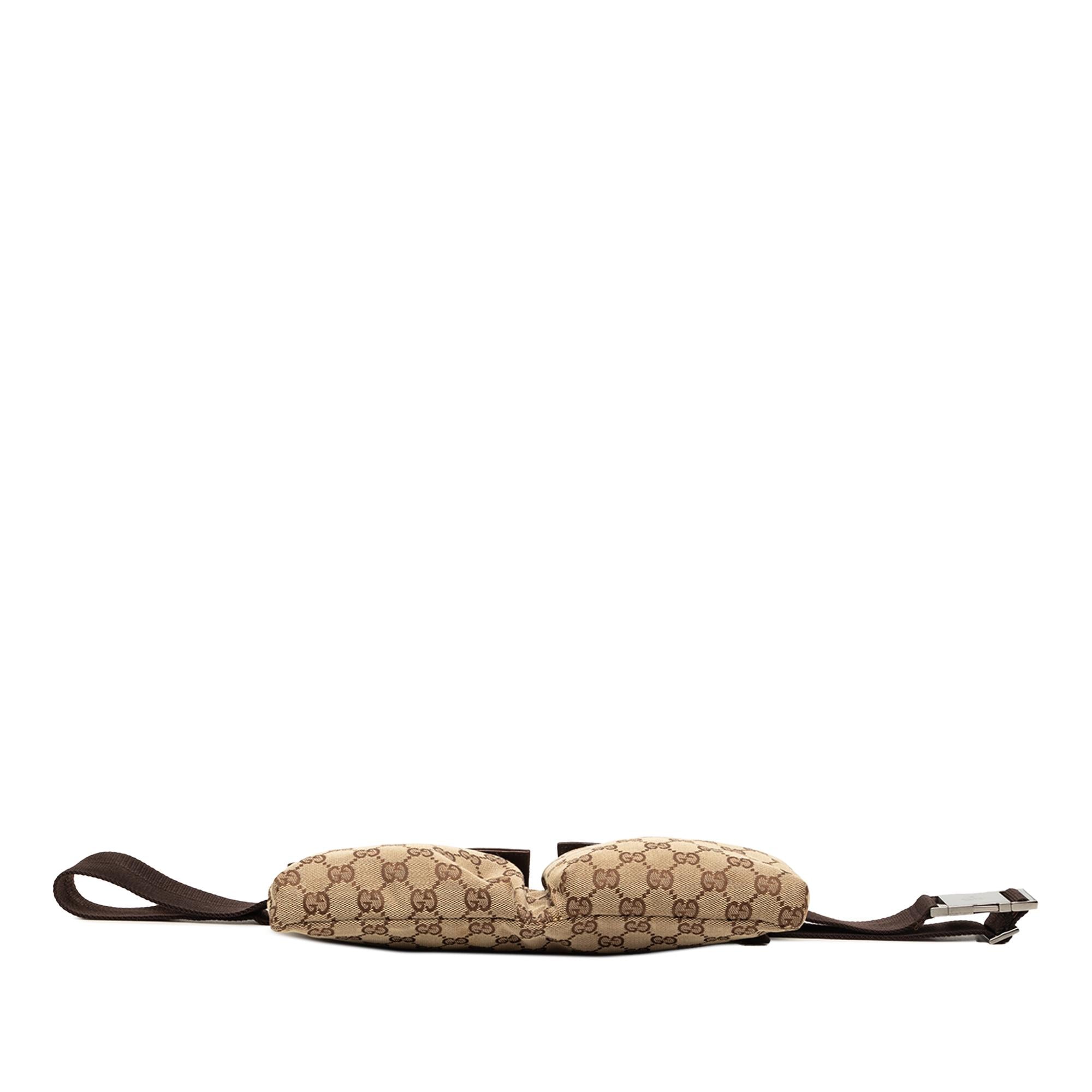 Gucci GG Canvas Double Pocket Belt Bag