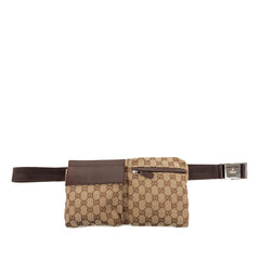 Gucci GG Canvas Double Pocket Belt Bag