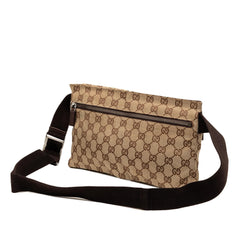 Gucci GG Canvas Double Pocket Belt Bag