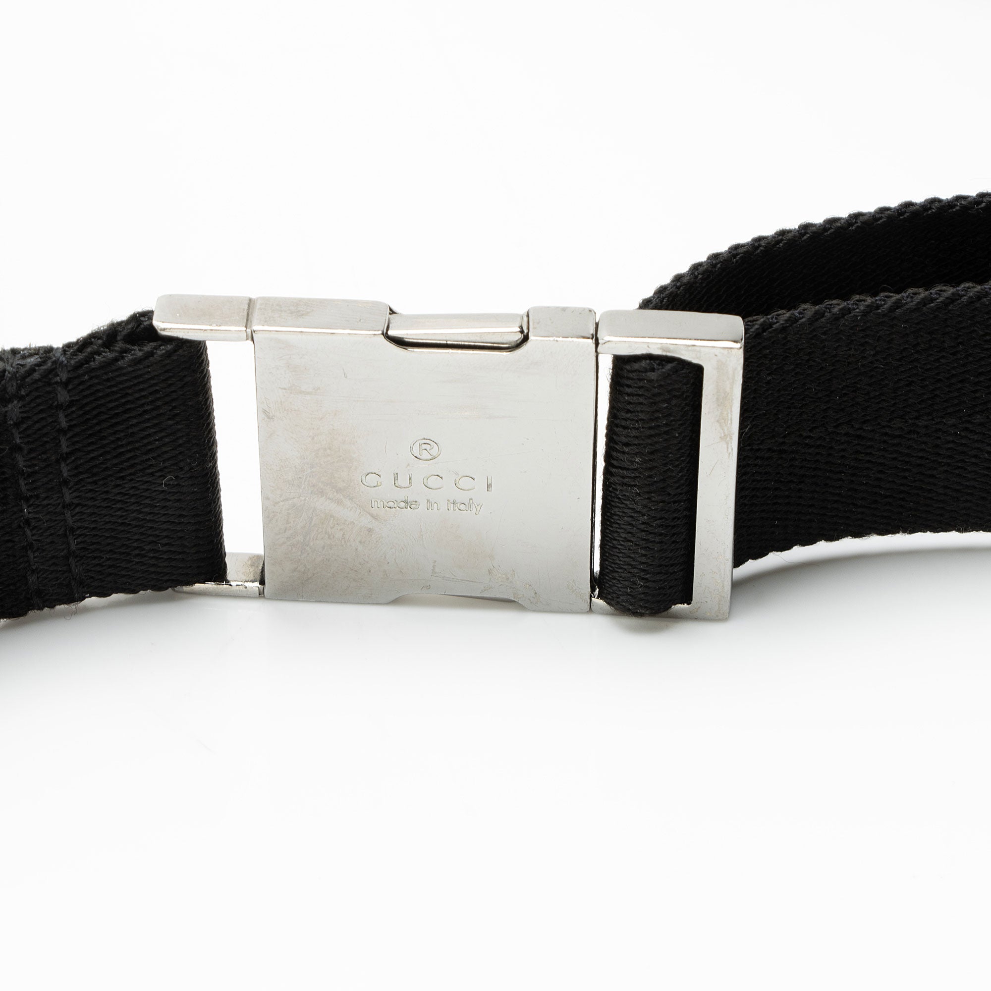 Gucci GG Canvas Double Pocket Belt Bag
