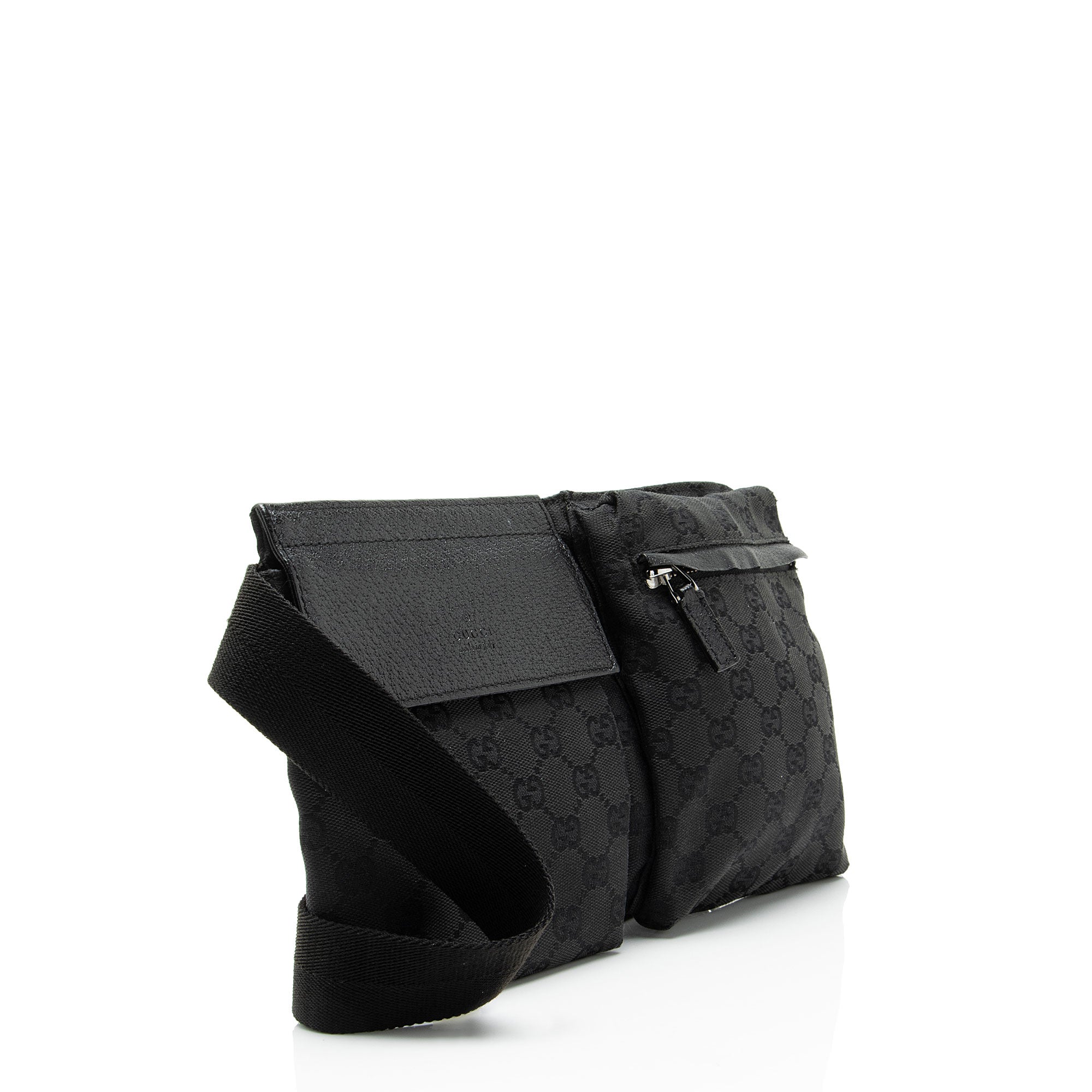 Gucci GG Canvas Double Pocket Belt Bag