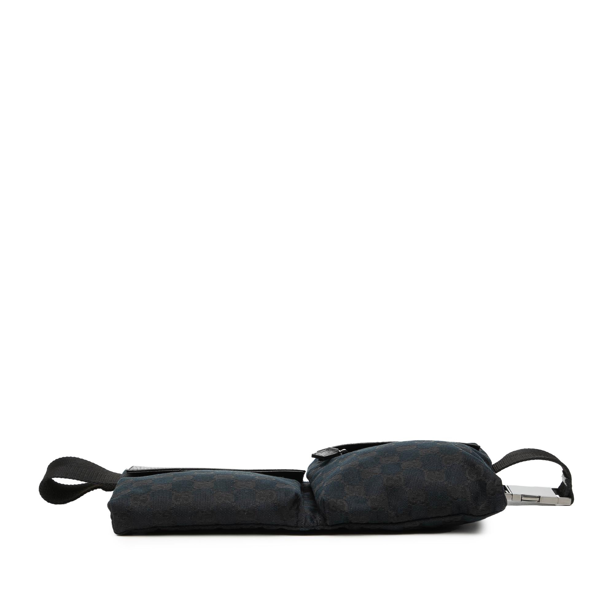 Gucci GG Canvas Double Pocket Belt Bag