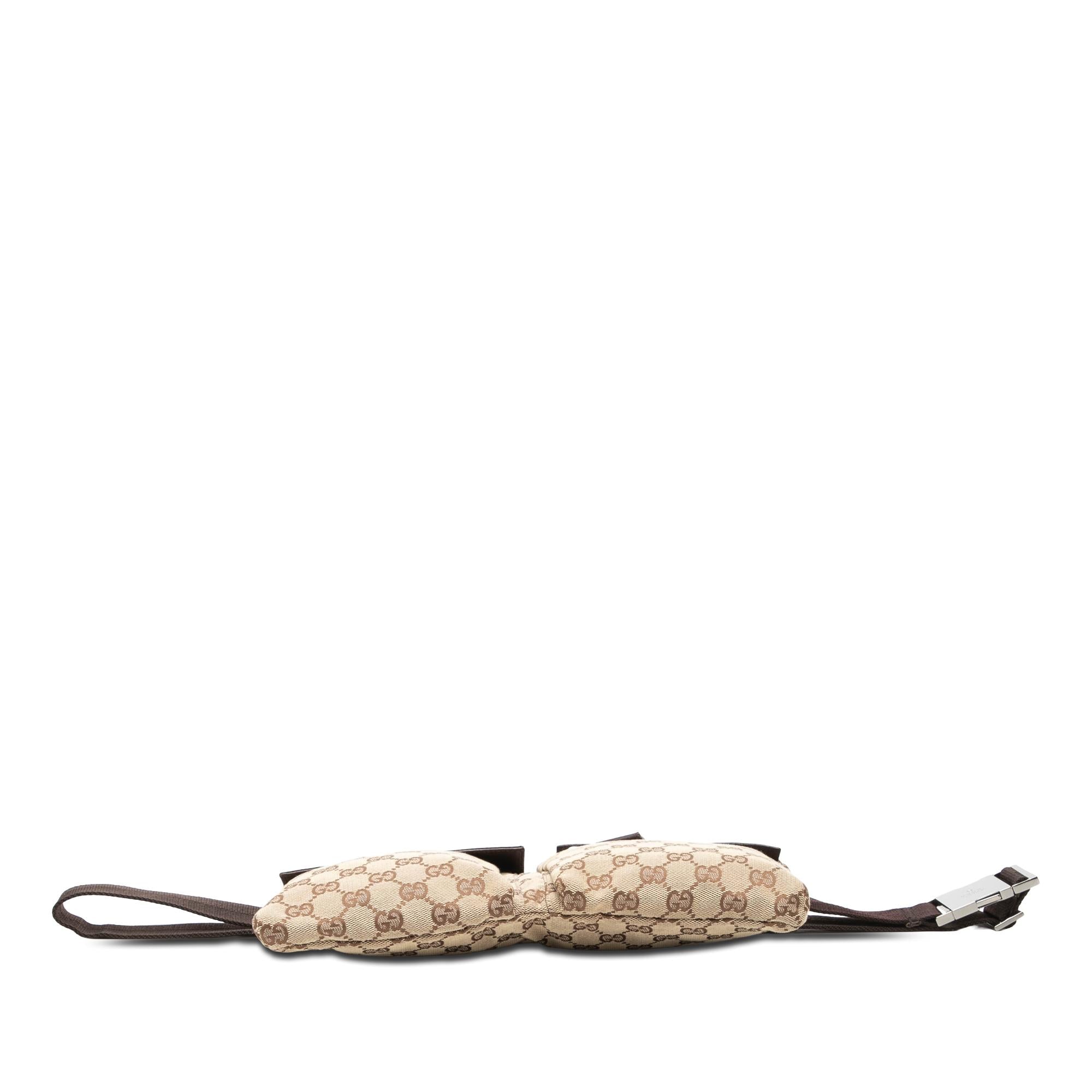 Gucci GG Canvas Double Pocket Belt Bag