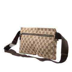 Gucci GG Canvas Double Pocket Belt Bag