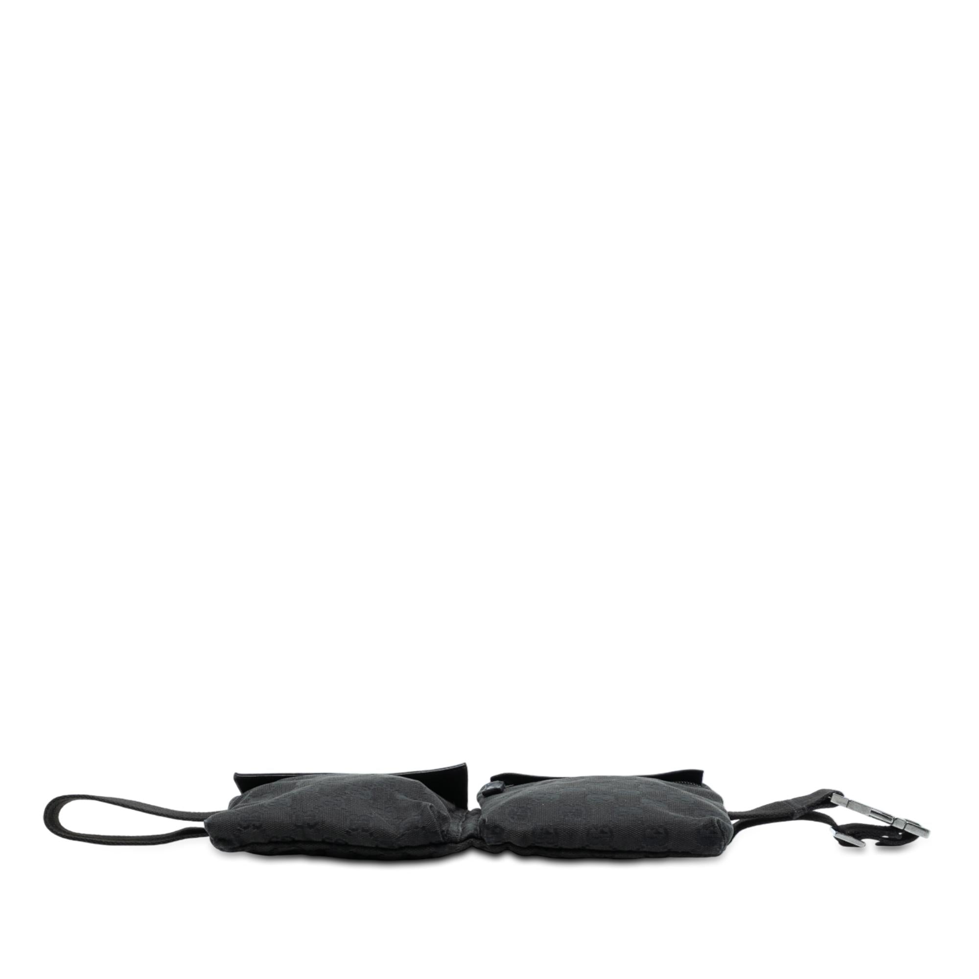 Gucci GG Canvas Double Pocket Belt Bag