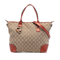 Gucci GG Canvas Heart Bit Satchel
