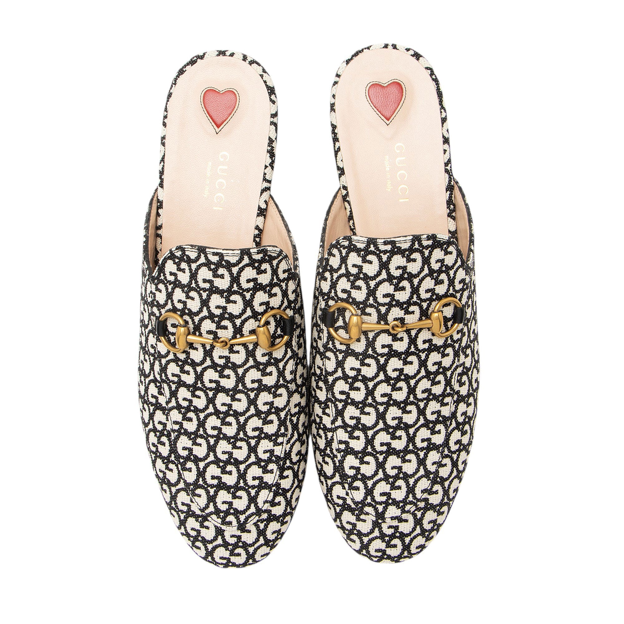 Gucci GG Canvas Princetown Mules - Size 8.5 / 38.5