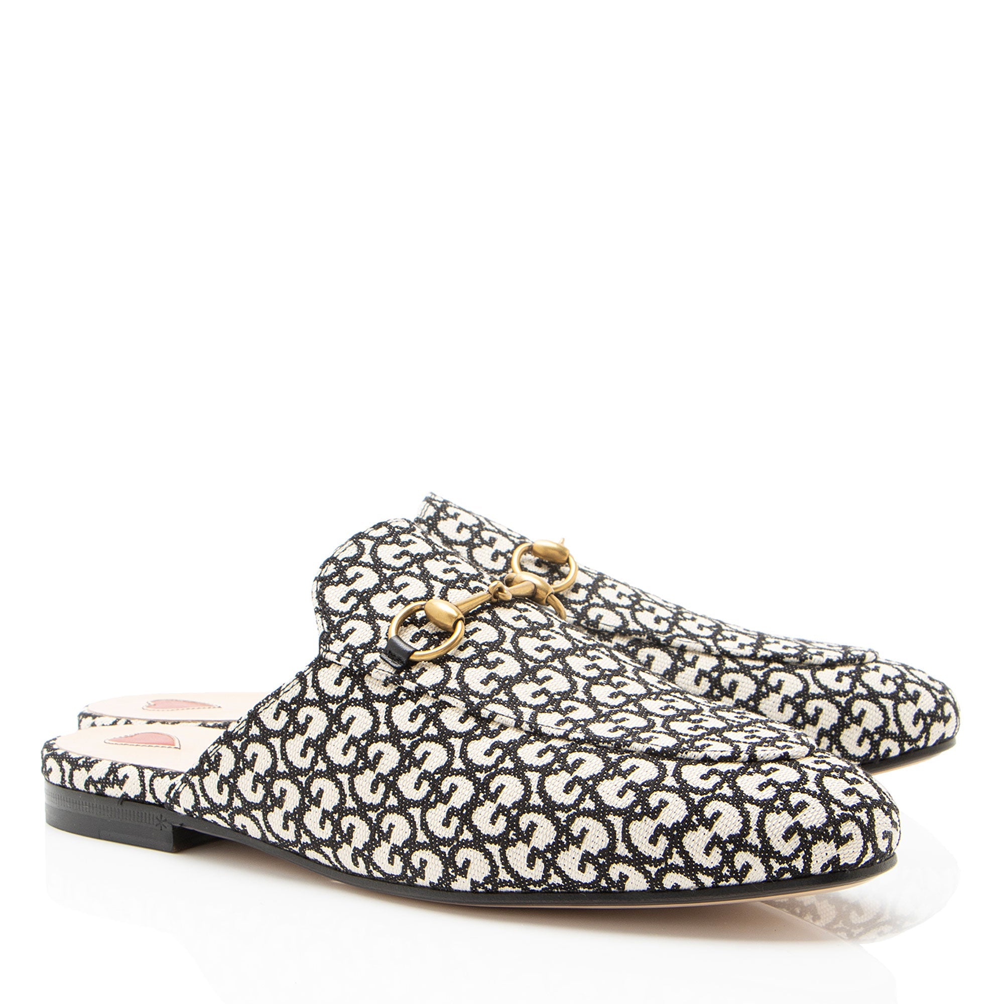 Gucci GG Canvas Princetown Mules - Size 8.5 / 38.5
