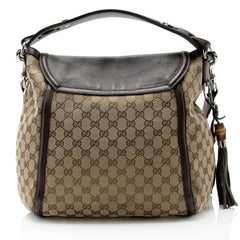Gucci GG Canvas Techno Horsebit Flap Shoulder Bag