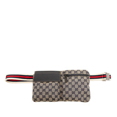 Gucci GG Canvas Web Double Pocket Belt Bag