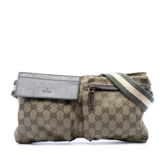 Gucci GG Canvas Web Double Pocket Belt Bag
