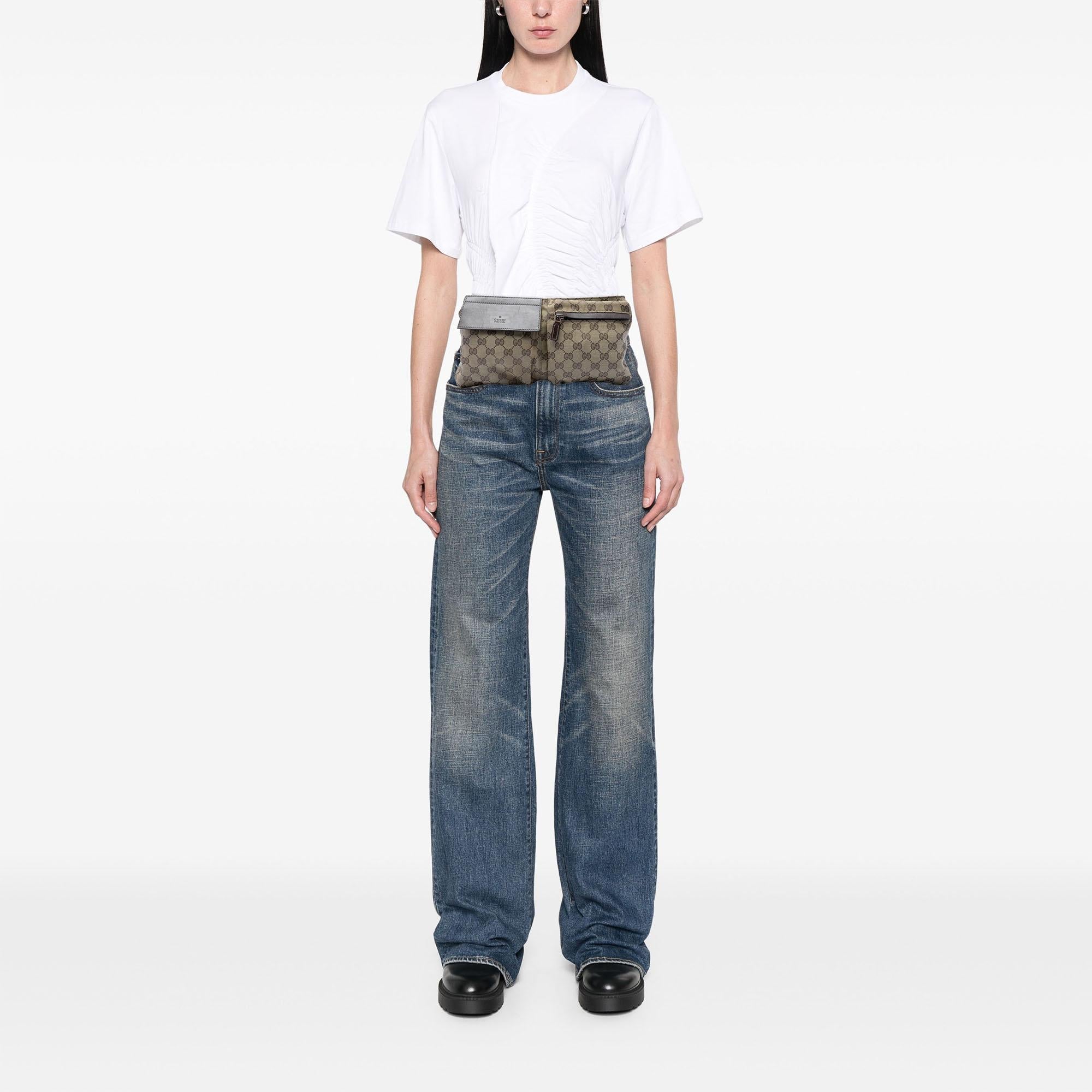 Gucci GG Canvas Web Double Pocket Belt Bag