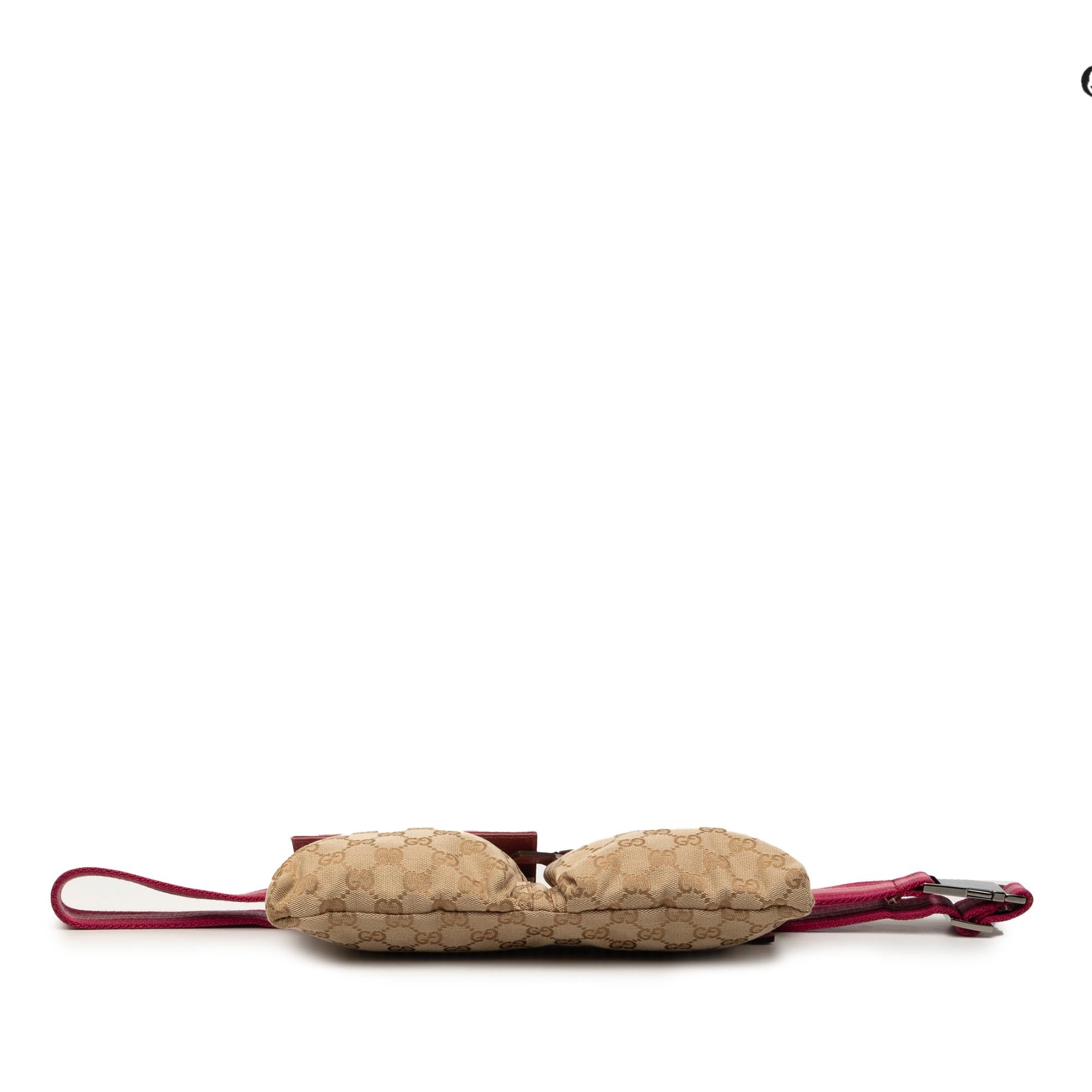 Gucci GG Canvas Web Double Pocket Belt Bag