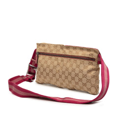 Gucci GG Canvas Web Double Pocket Belt Bag