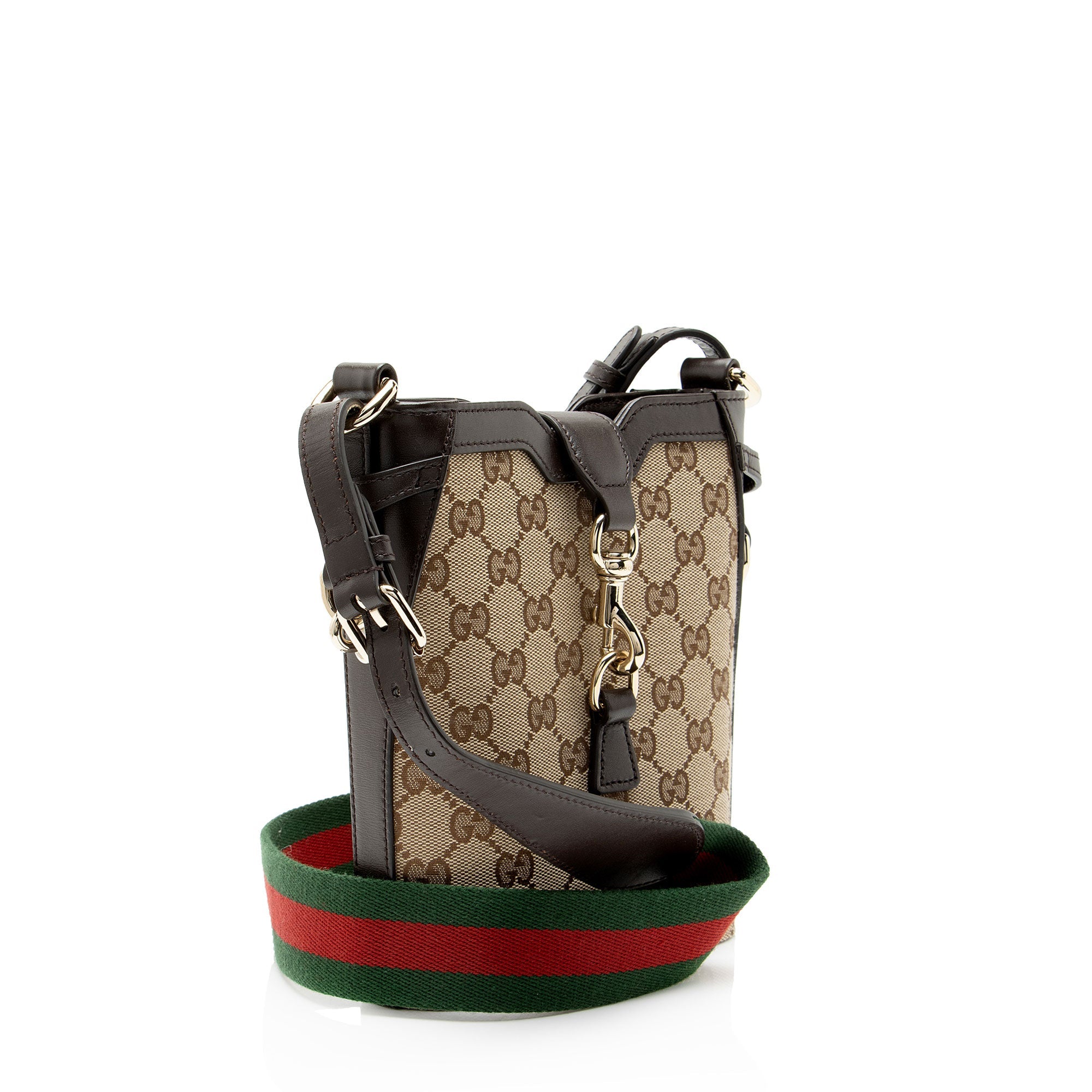 Gucci GG Canvas Web Mini Bucket Bag