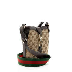 Gucci GG Canvas Web Mini Bucket Bag