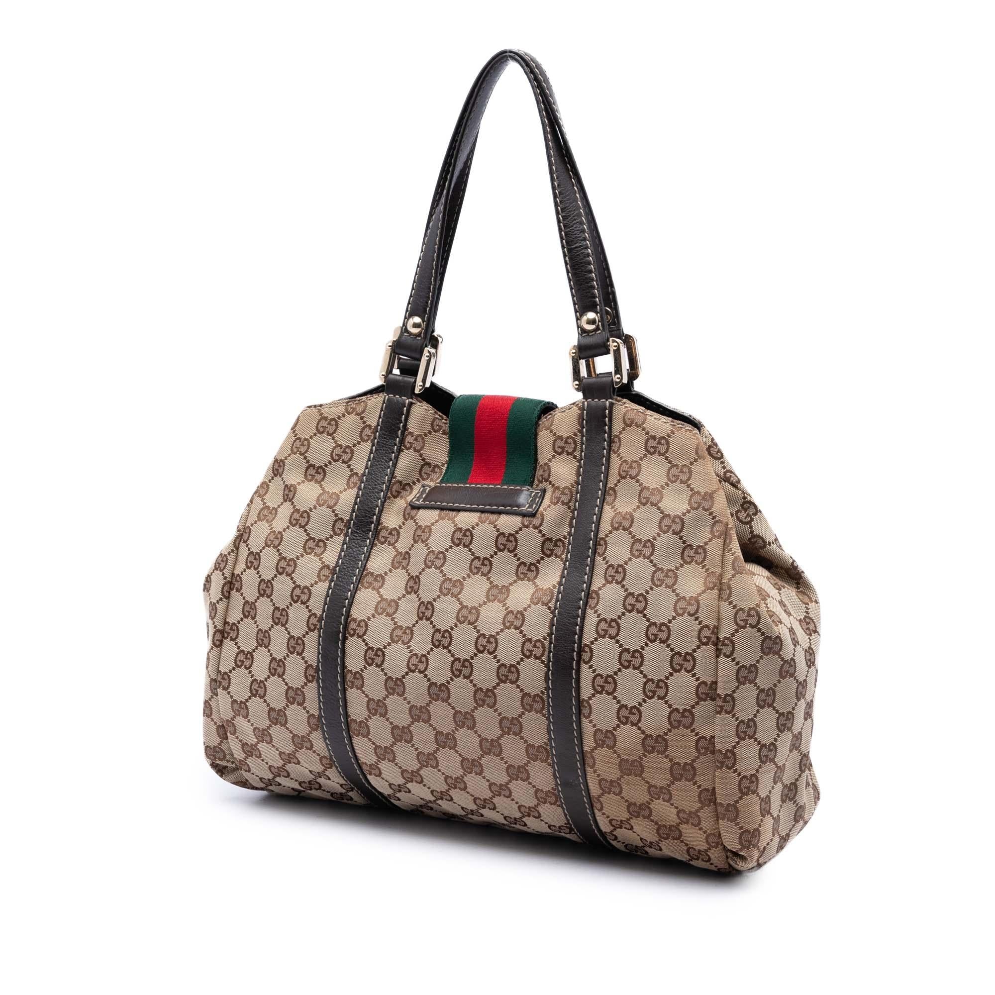 Gucci GG Canvas Web New Ladies Tote