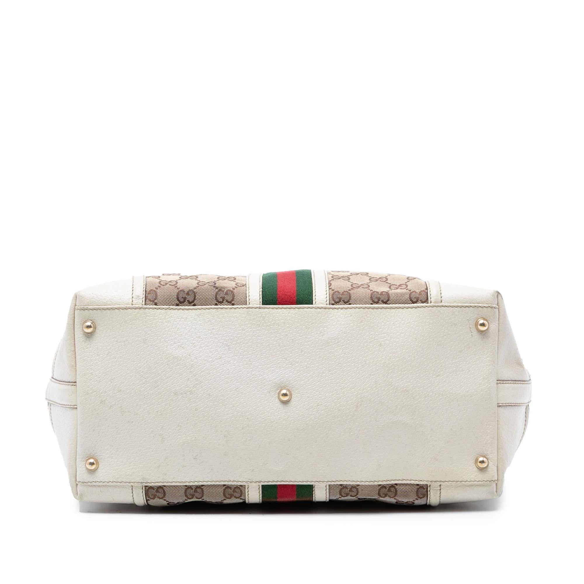 Gucci GG Canvas Web Treasure Boston Bag