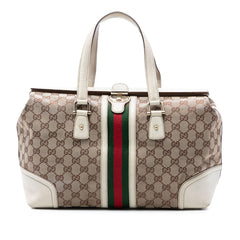 Gucci GG Canvas Web Treasure Boston Bag