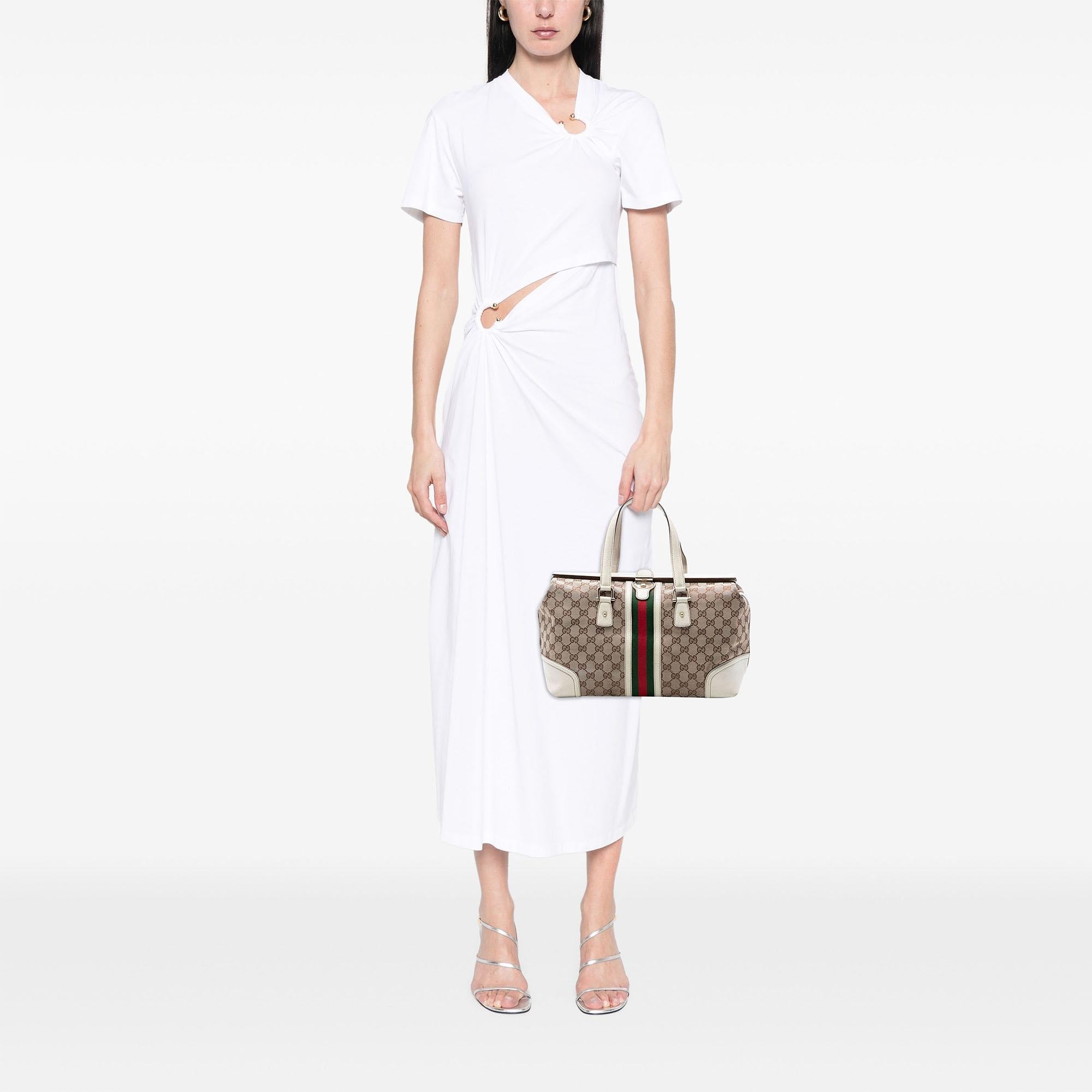 Gucci GG Canvas Web Treasure Boston Bag