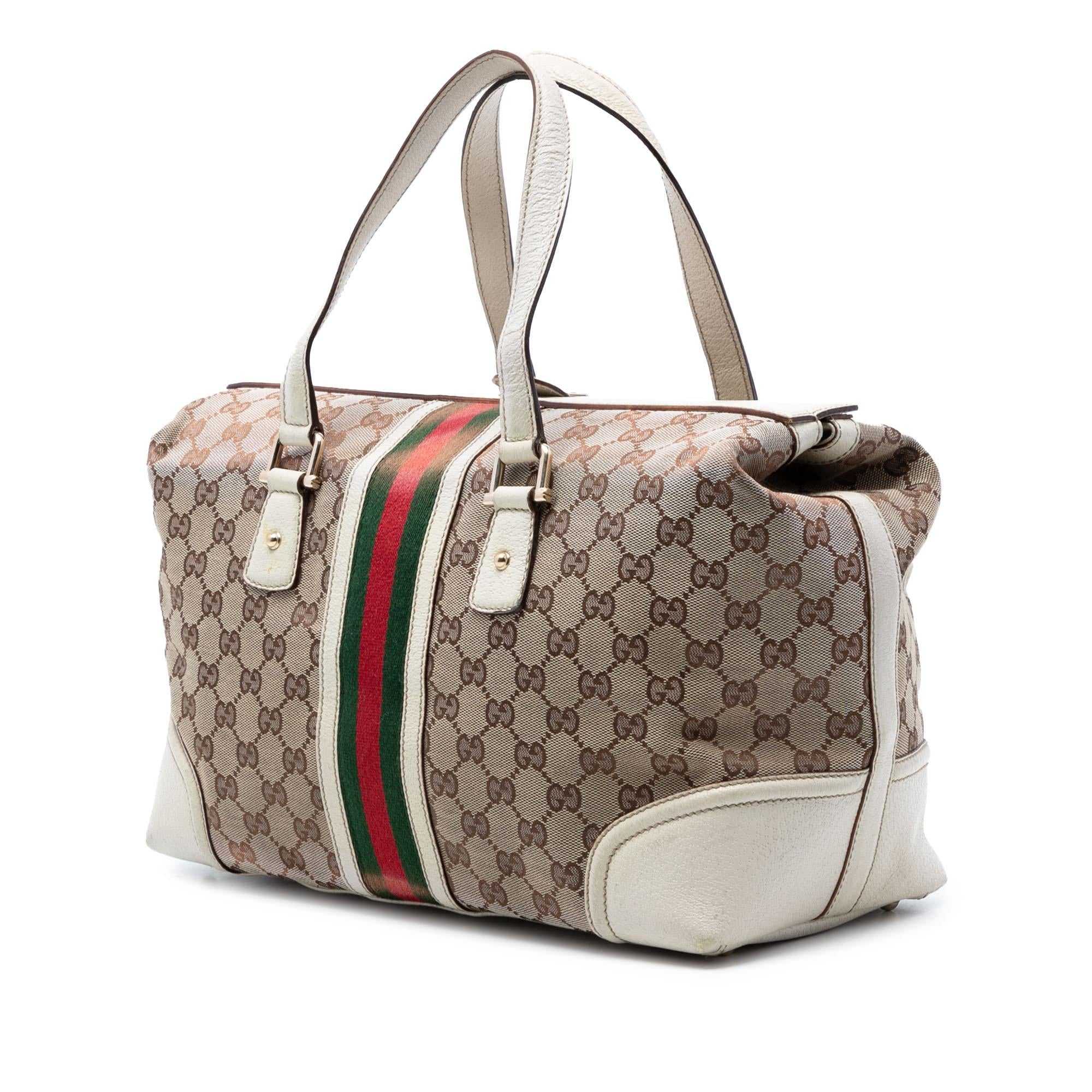 Gucci GG Canvas Web Treasure Boston Bag