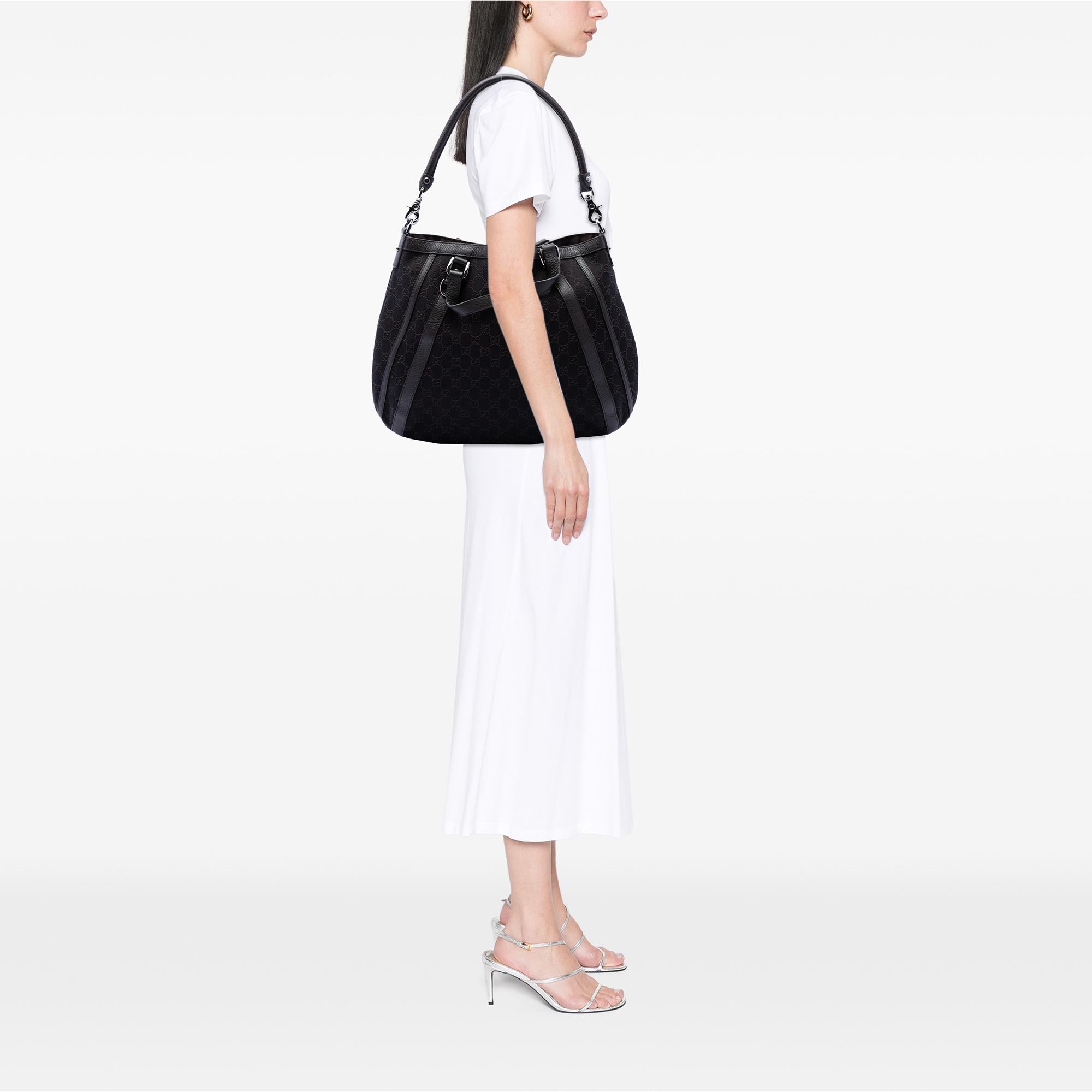 Gucci GG Denim Abbey D Ring Satchel