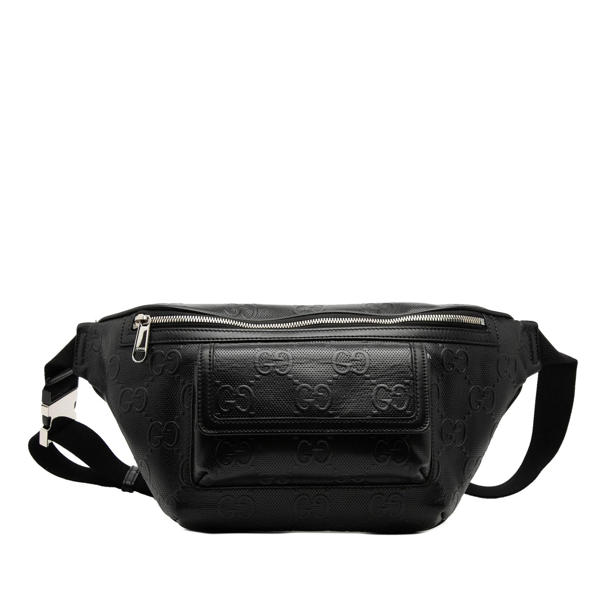 Gucci GG Embossed Perforated Leather Pocket Belt Bag