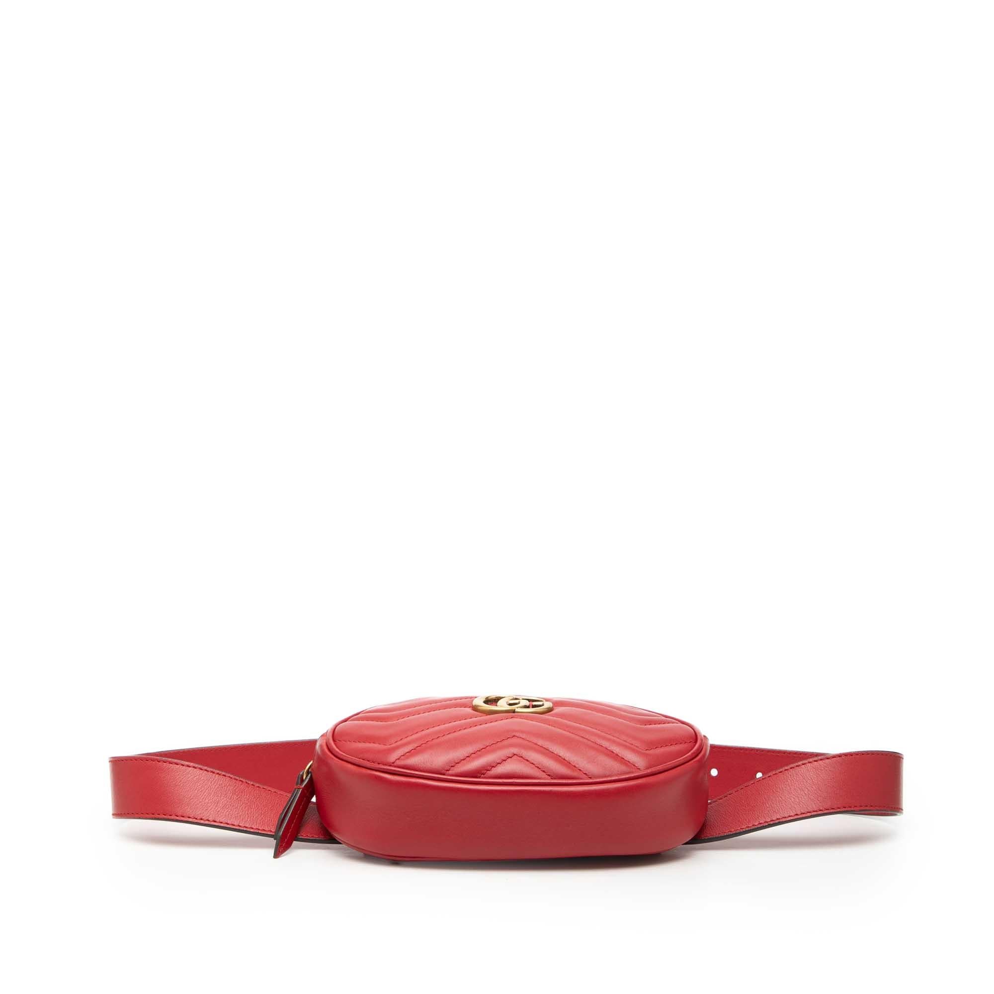 Gucci GG Marmont Matelasse Leather Belt Bag