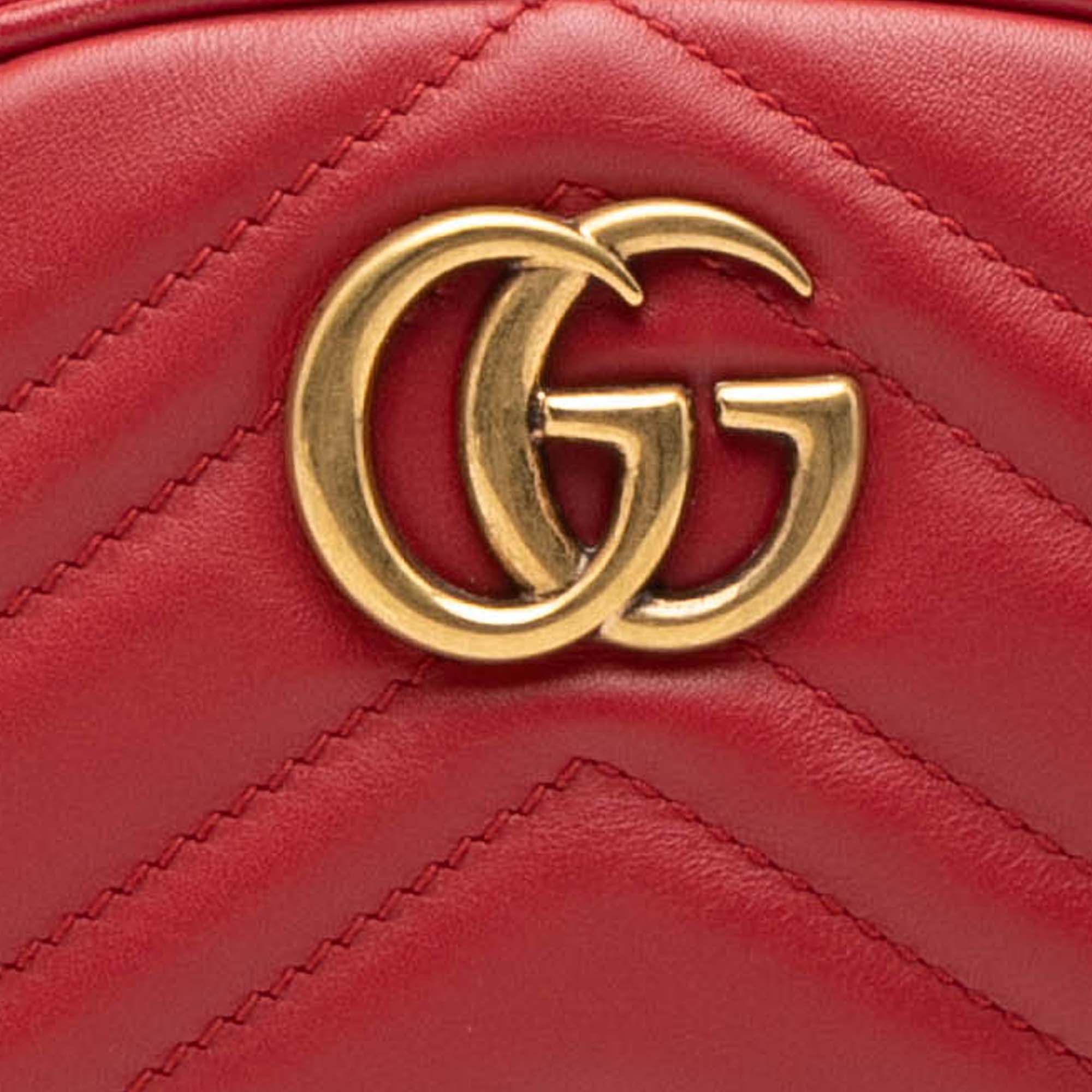 Gucci GG Marmont Matelasse Leather Belt Bag