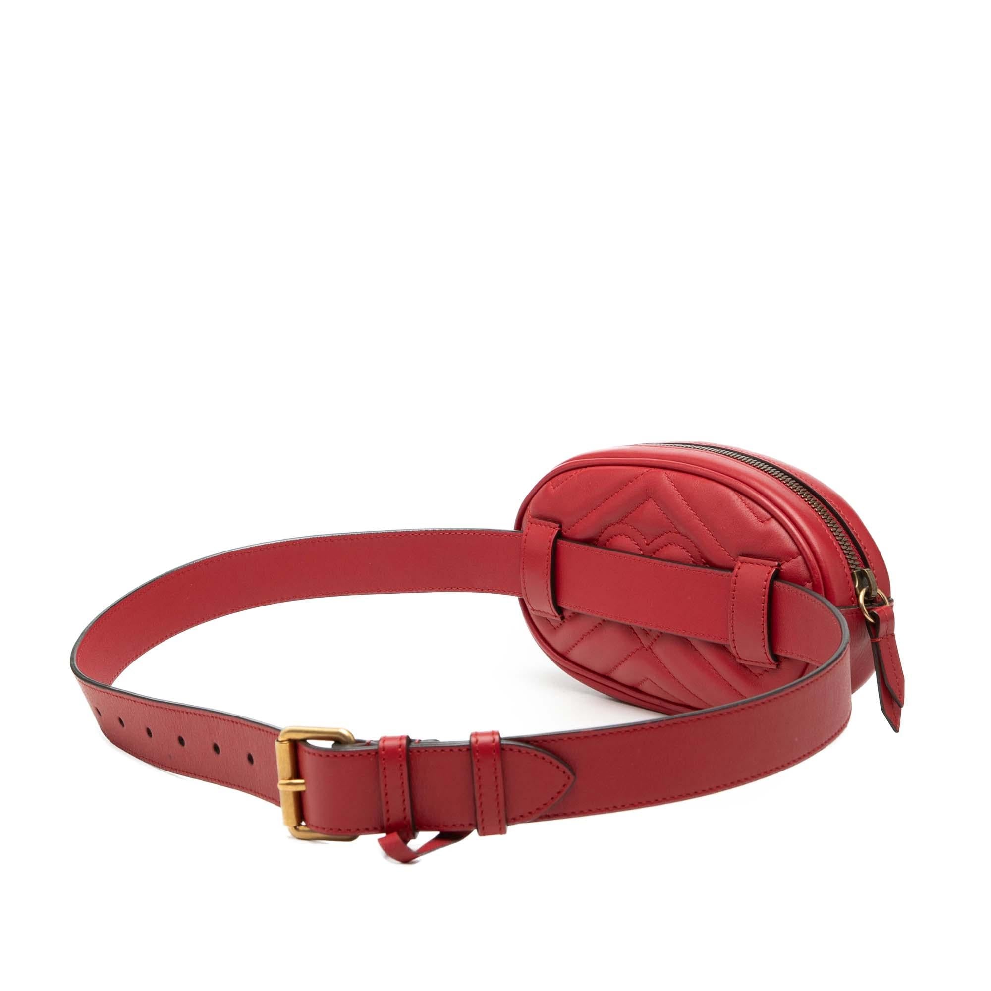 Gucci GG Marmont Matelasse Leather Belt Bag