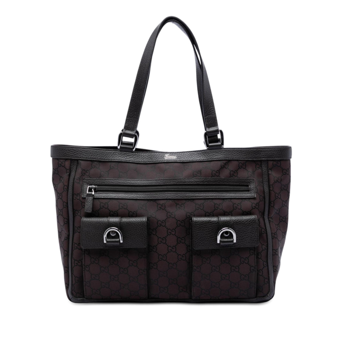Gucci GG Nylon Abbey D Ring Pocket Tote