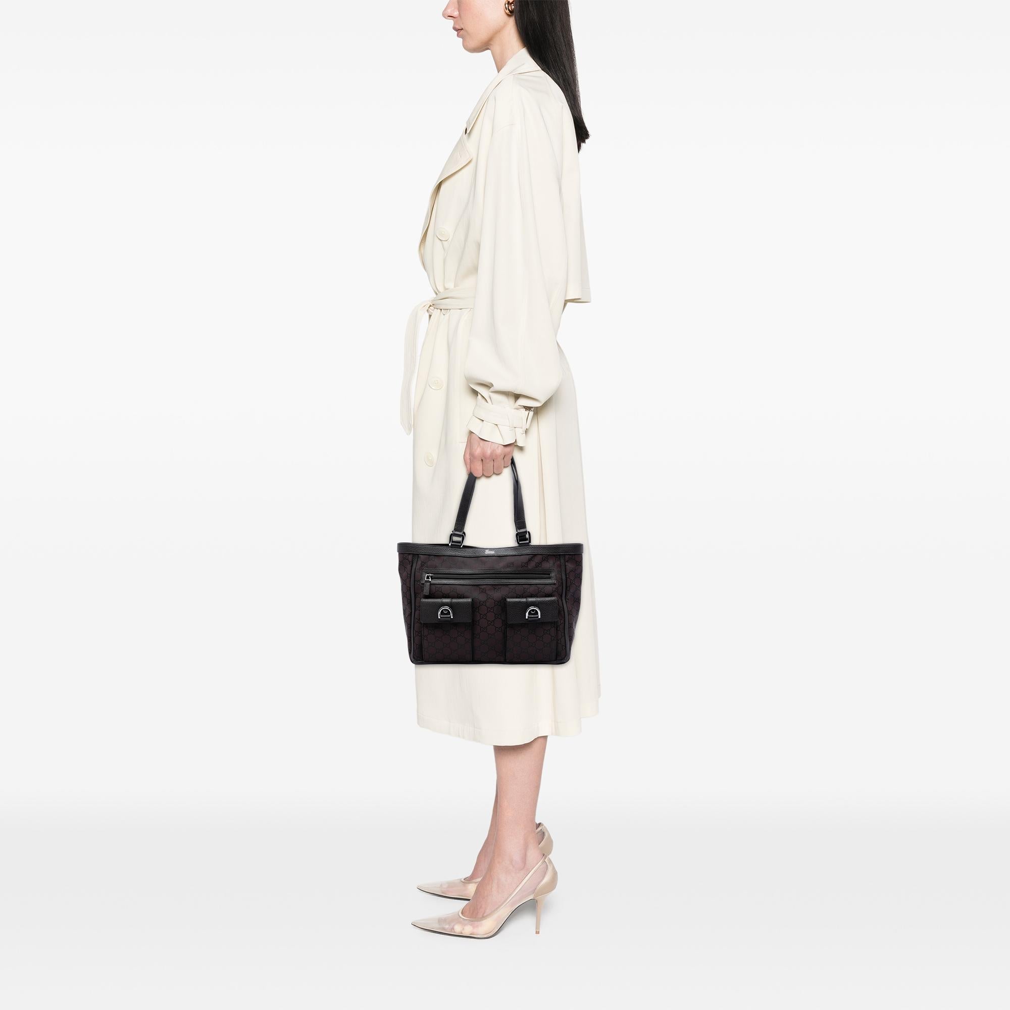 Gucci GG Nylon Abbey D Ring Pocket Tote