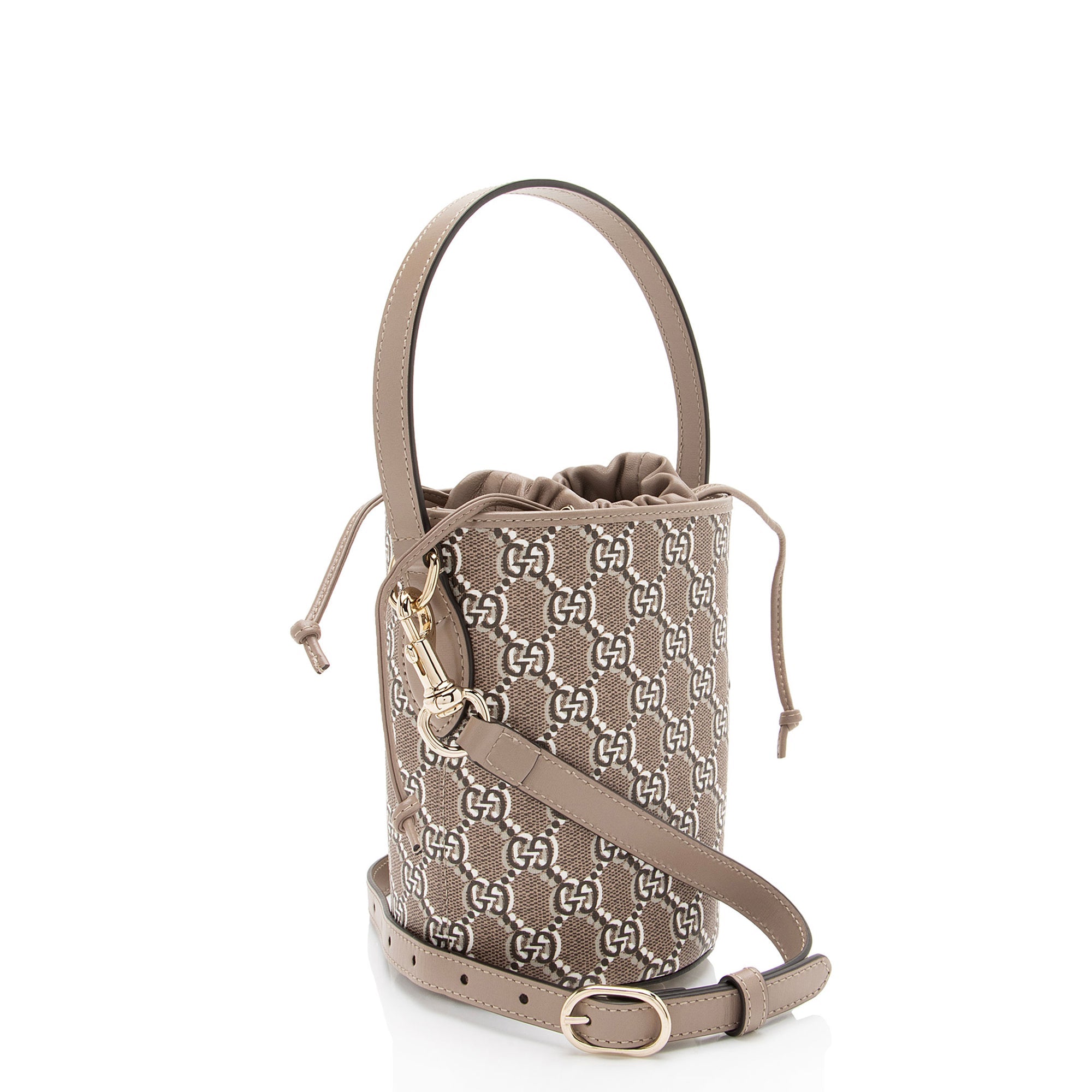 Gucci GG Shadow Drawstring Mini Bucket Crossbody