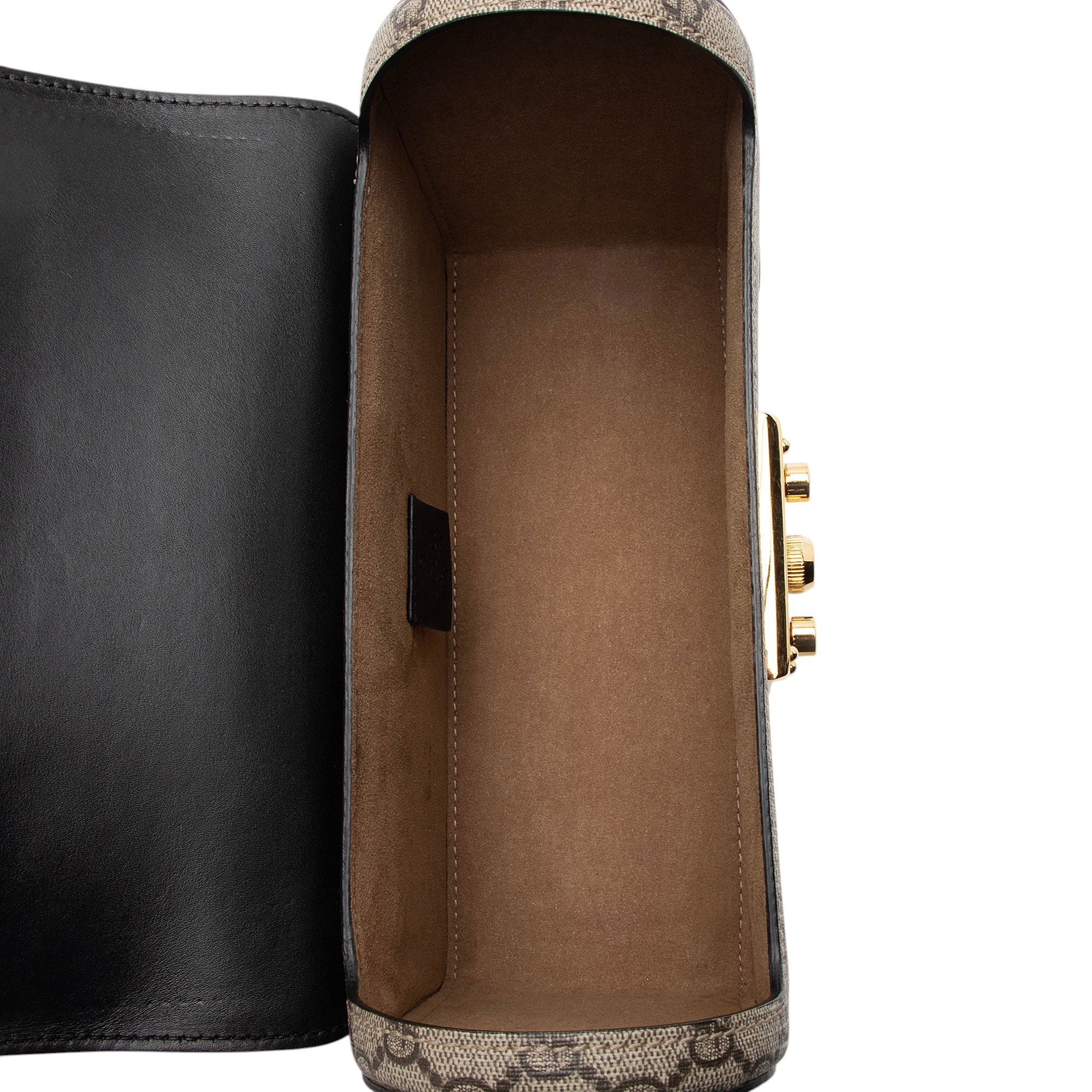 Gucci GG Supreme Bamboo Padlock Top Handle