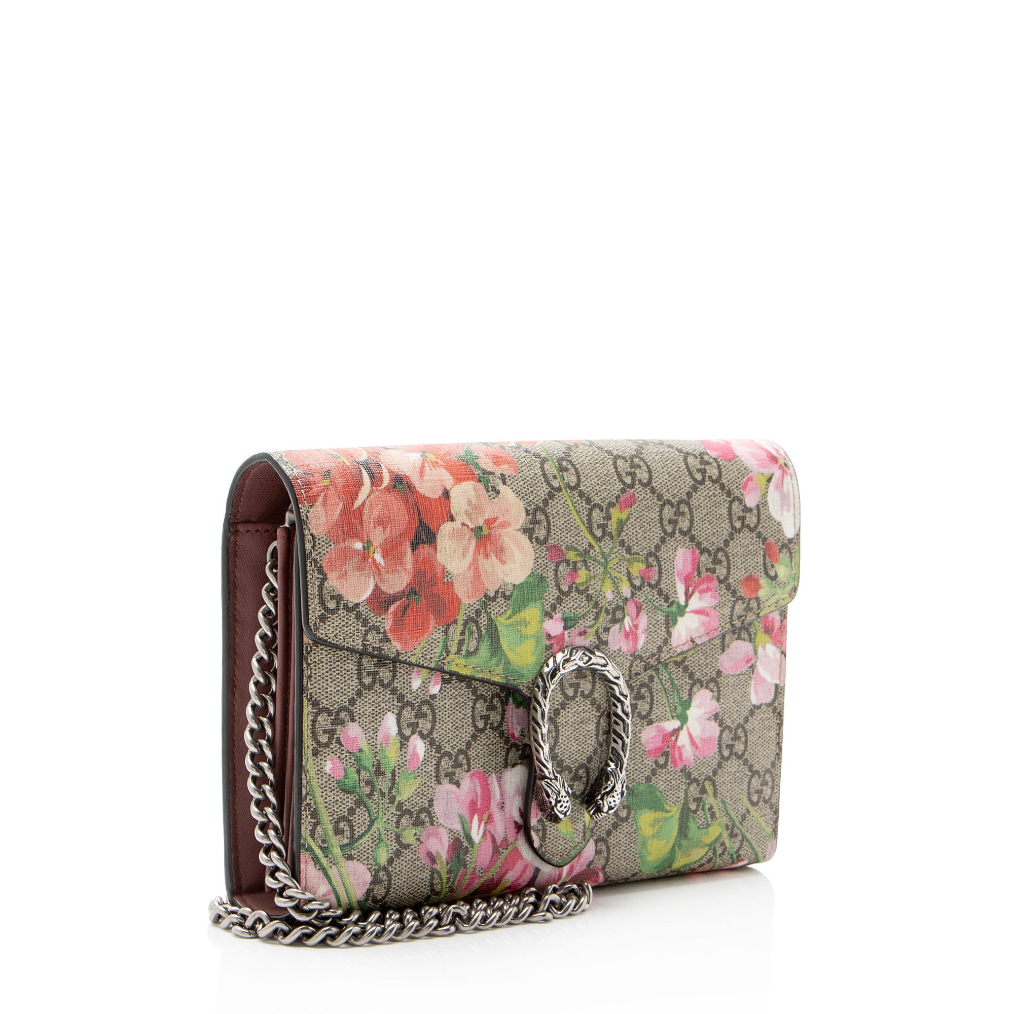 Gucci GG Supreme Blooms Dionysus Chain Wallet