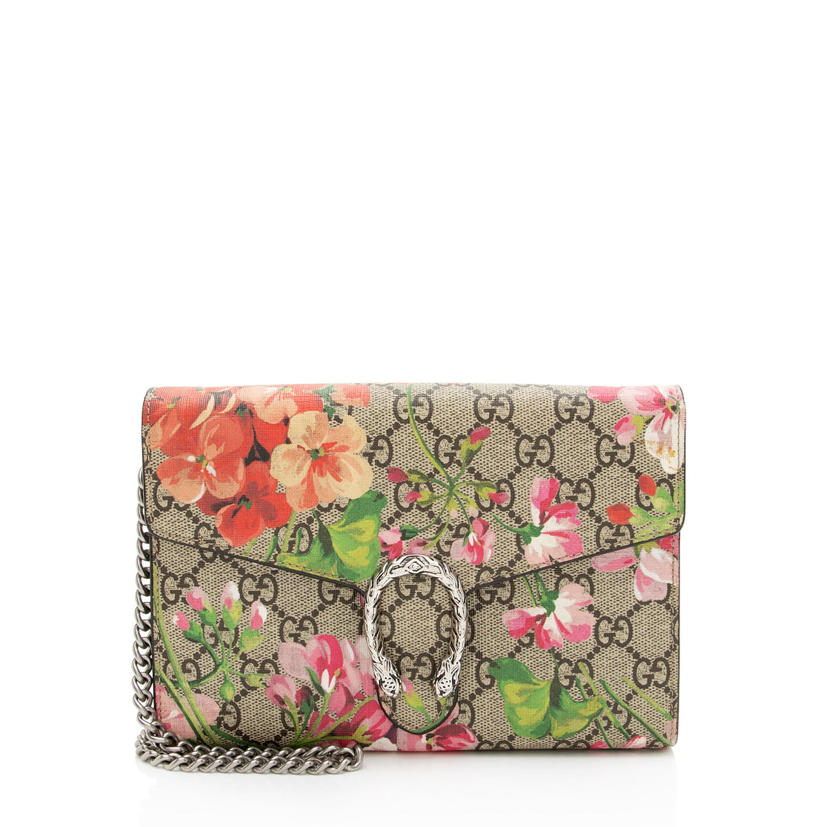 Gucci GG Supreme Blooms Dionysus Chain Wallet