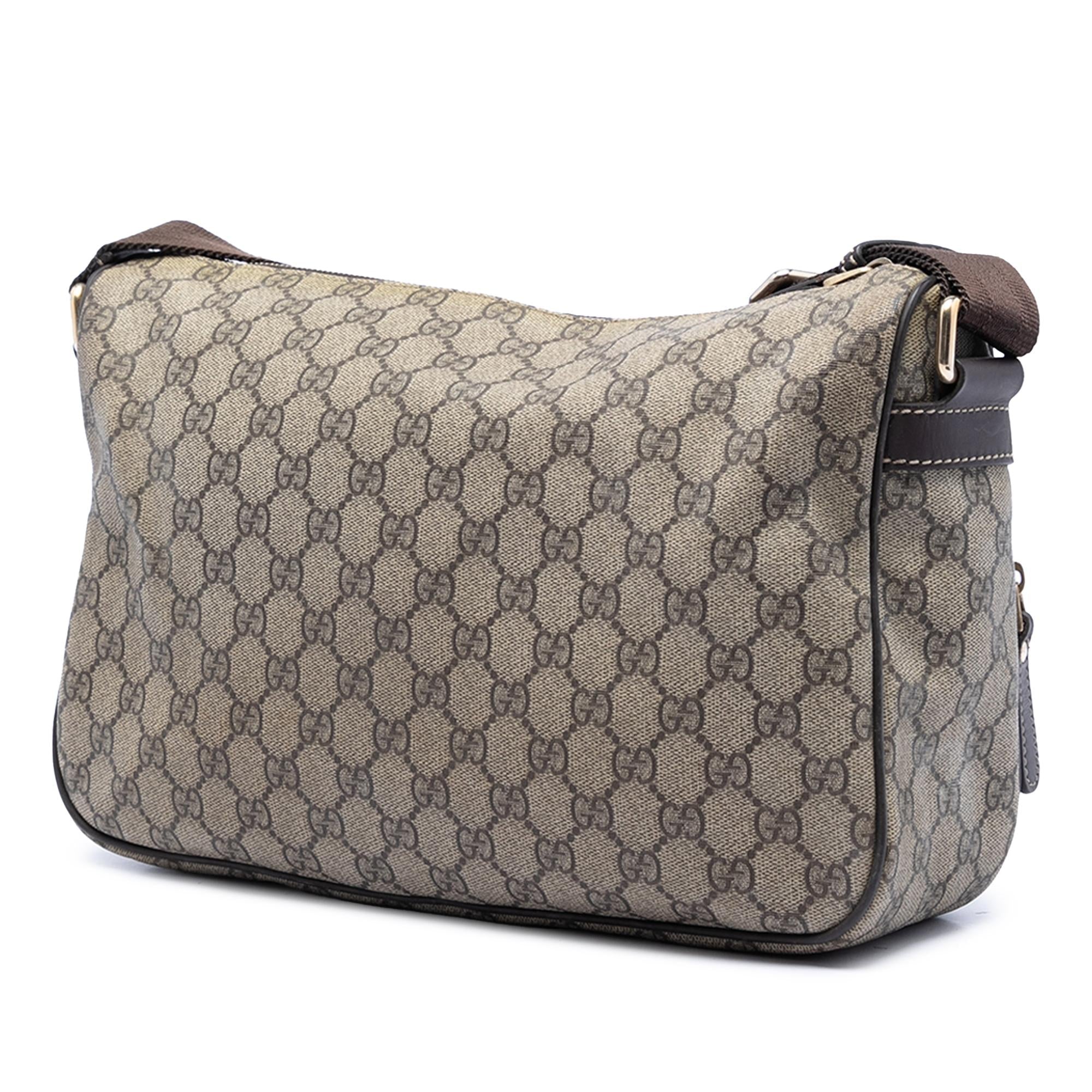 Gucci GG Supreme Double Pocket Crossbody