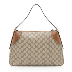 Gucci GG Supreme Emblem Large Shoulder Bag