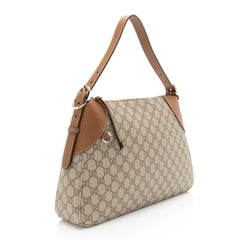 Gucci GG Supreme Emblem Large Shoulder Bag