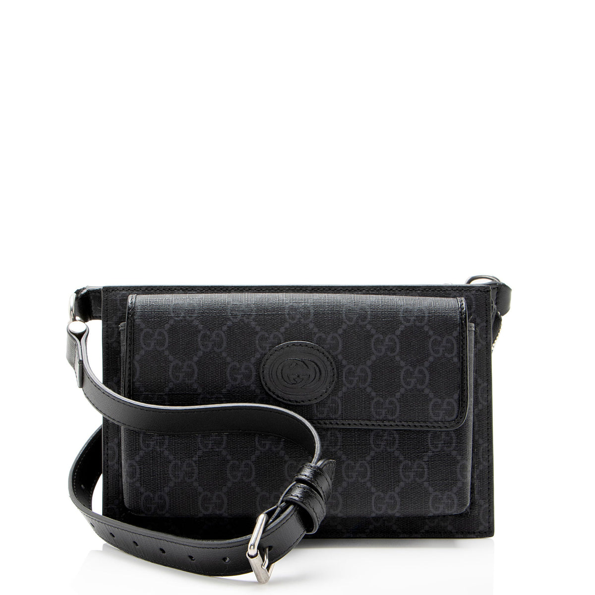 Gucci GG Supreme Flap Pocket Belt Bag