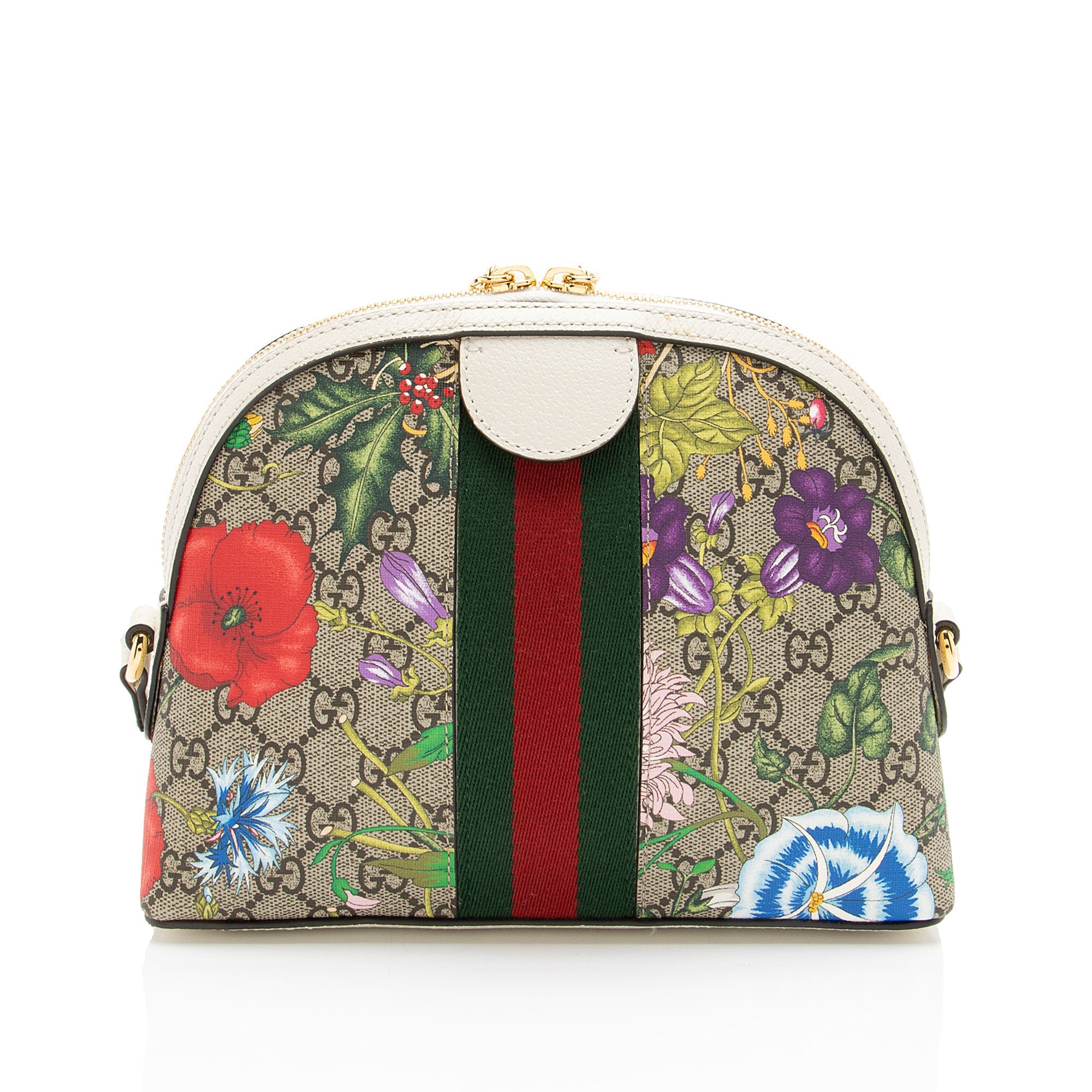 Gucci GG Supreme Flora Ophidia Dome Small Shoulder Bag